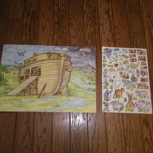 Vintage 80's Uniset Picture Making Noah's Ark Sticker Kit Discovery Toys No. 264